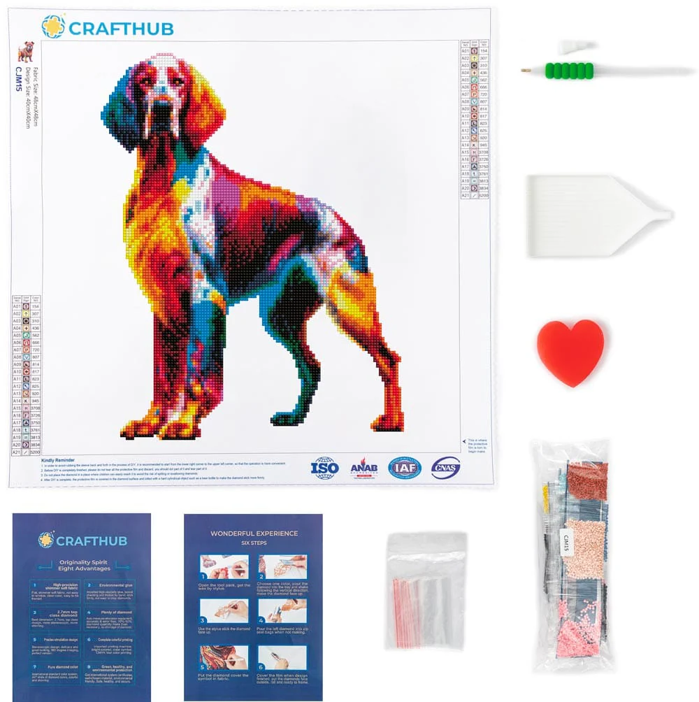English Setter Dog - Diamond Painting Kit