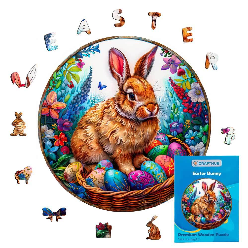 Easter Bunny - Wooden Jigsaw Puzzle