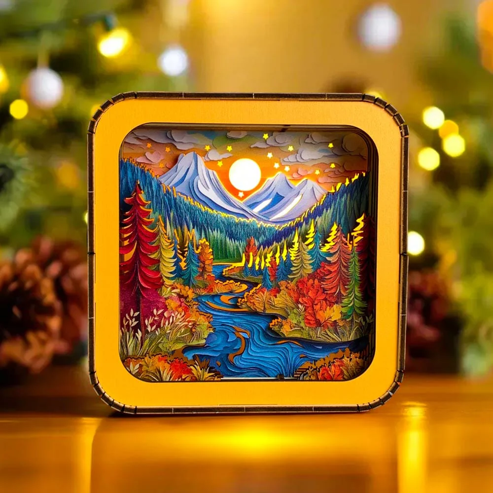 Vibrant Forest - 3D Puzzle Night Lamp