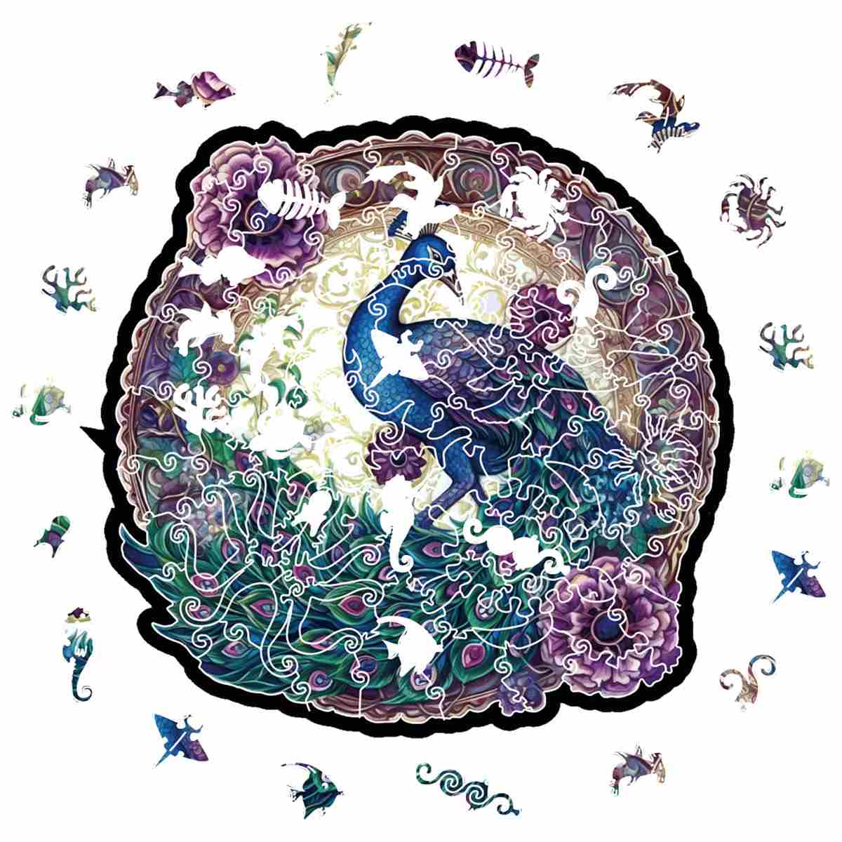 Enchanted Feather Peacock - Jigsaw Puzzle