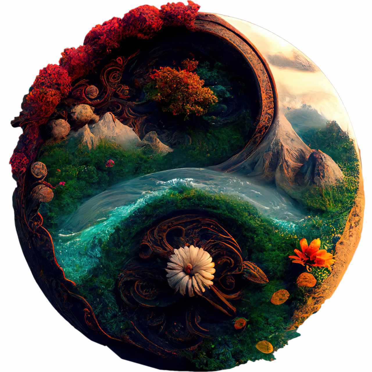 Mystical Yin Yang - Jigsaw Puzzle