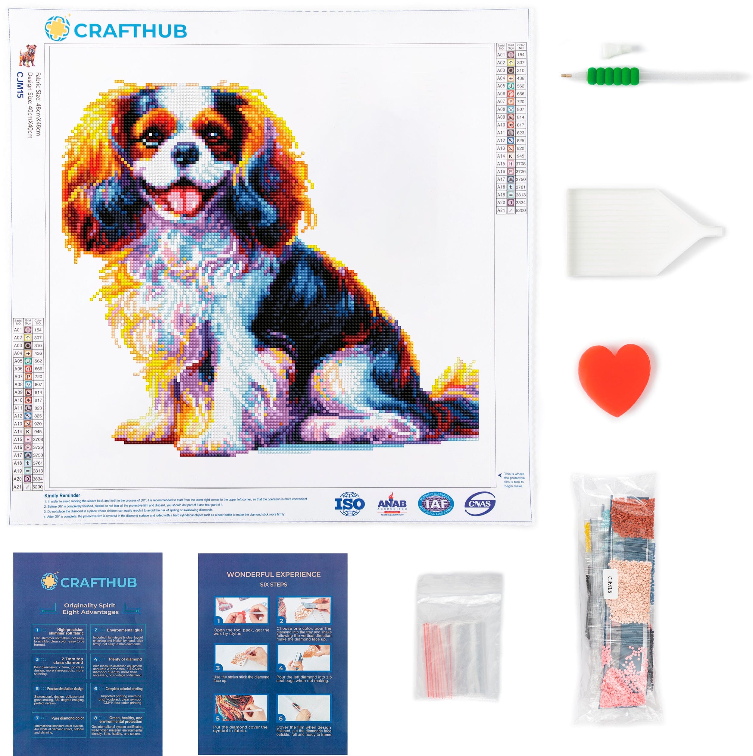 Cavalier King Charles Spaniel Dog - Diamond Painting Kit