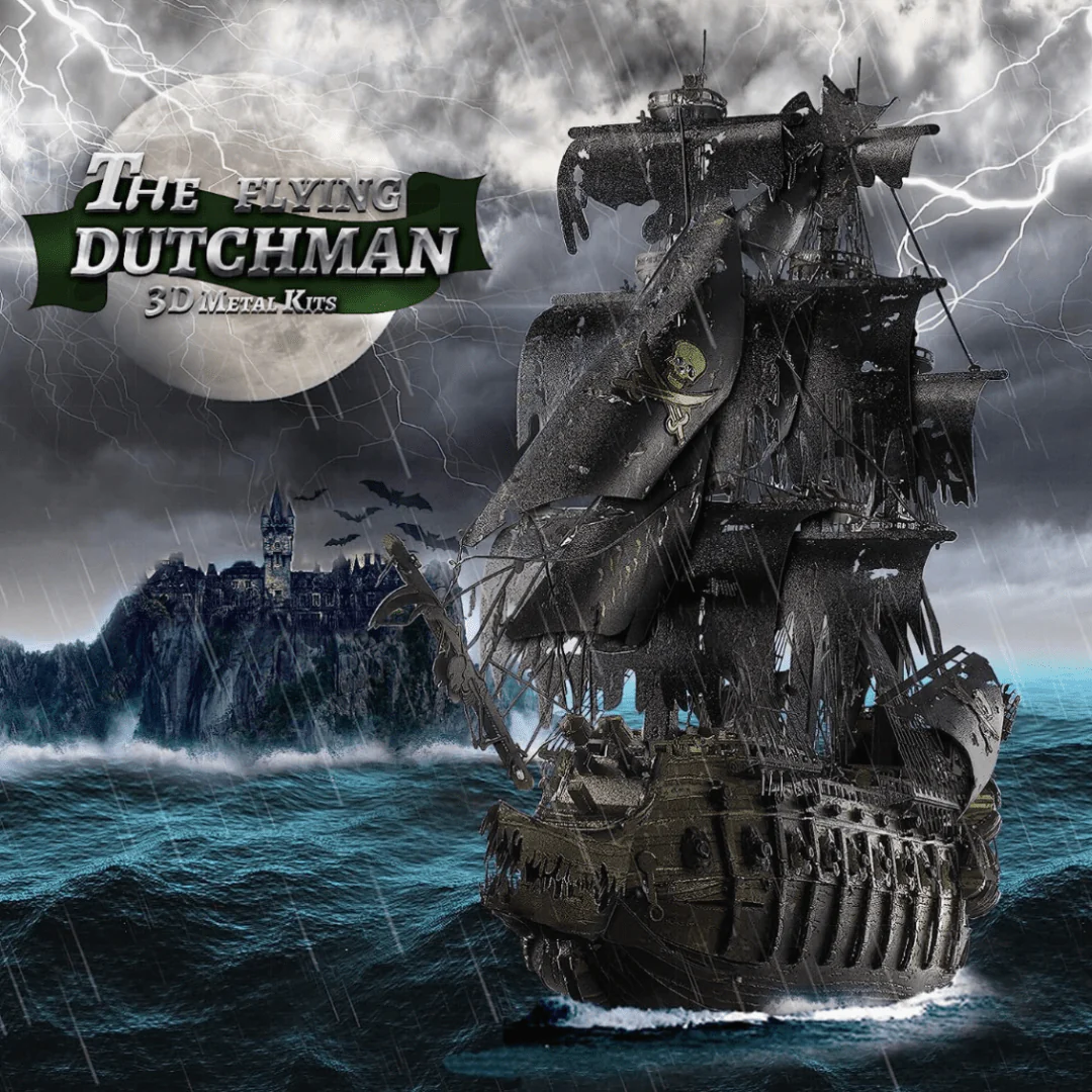 Flying Dutchman Pirate Ship 3D Metal Puzzle