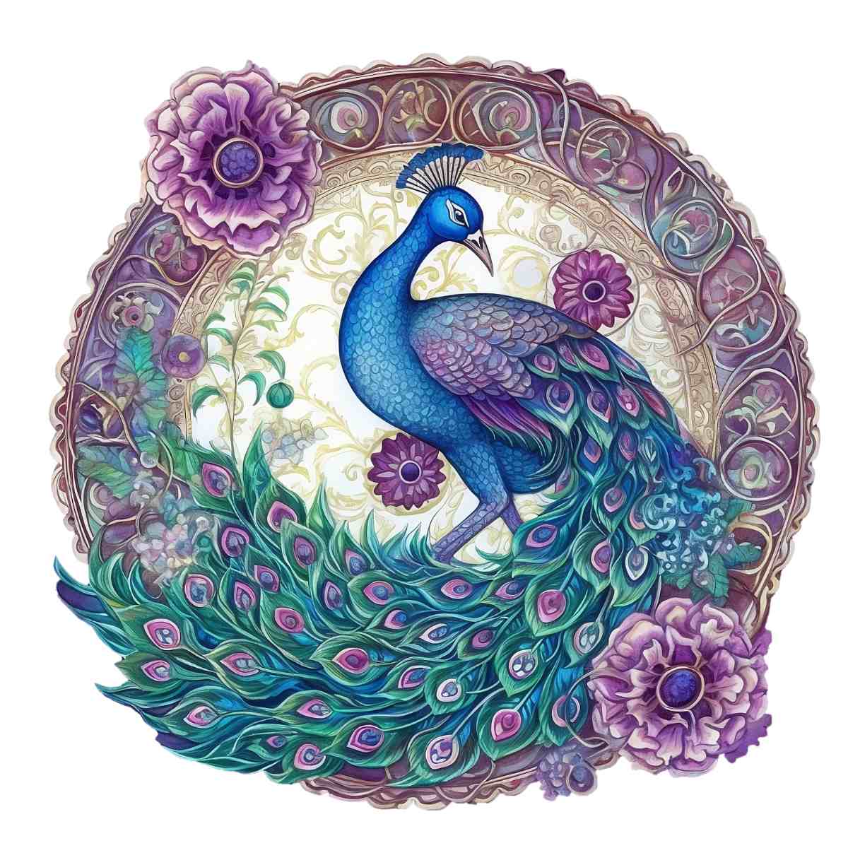 Enchanted Feather Peacock - Jigsaw Puzzle