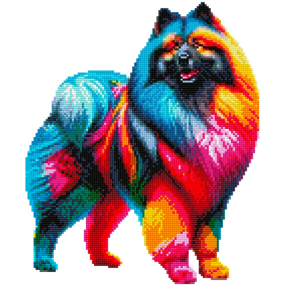 Keeshond Dog - Diamond Painting Kit