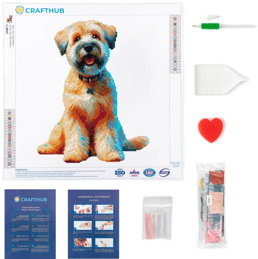 Wheaten Terrier Dog - Diamond Painting Kit
