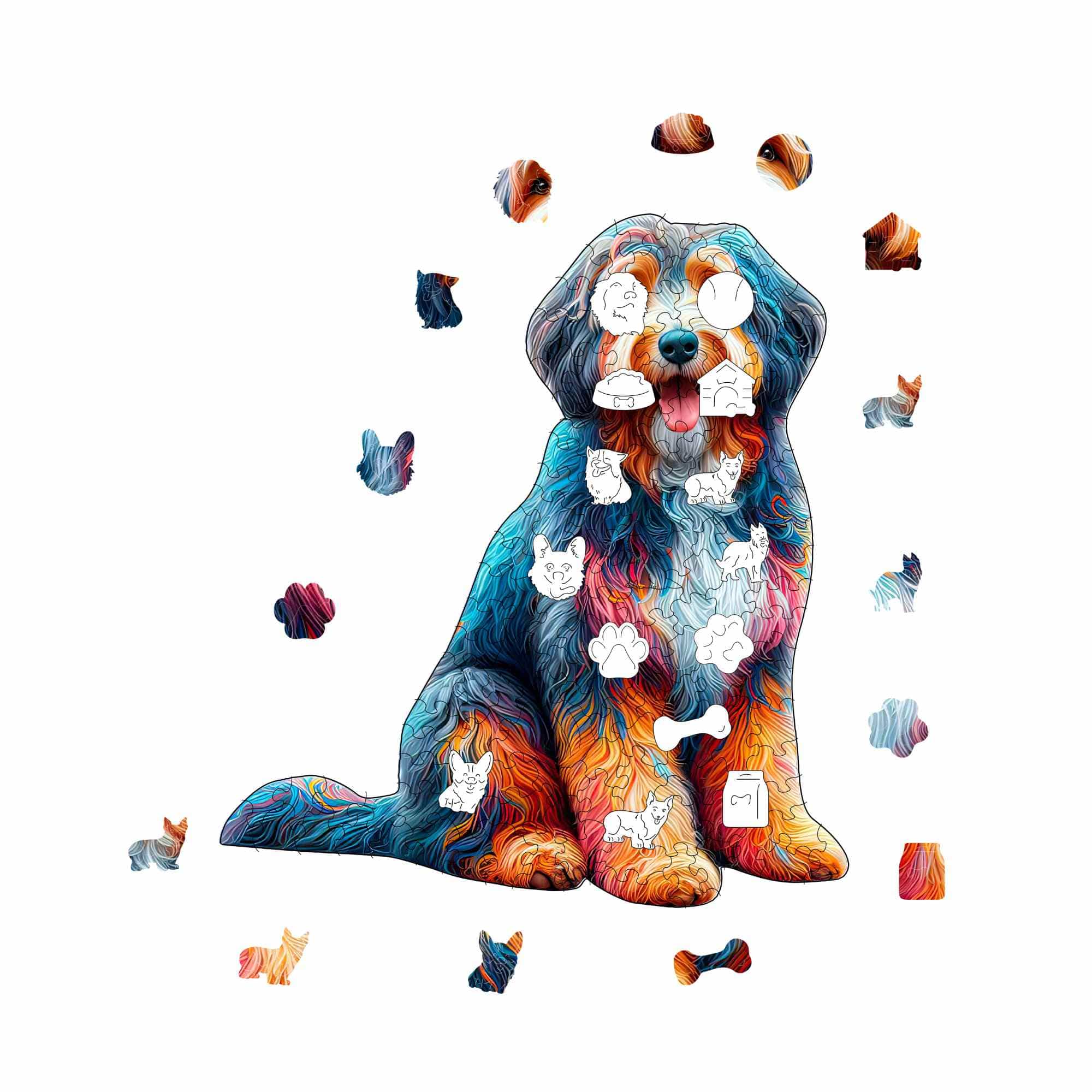 Aussiedoodle Dog - Jigsaw Puzzle