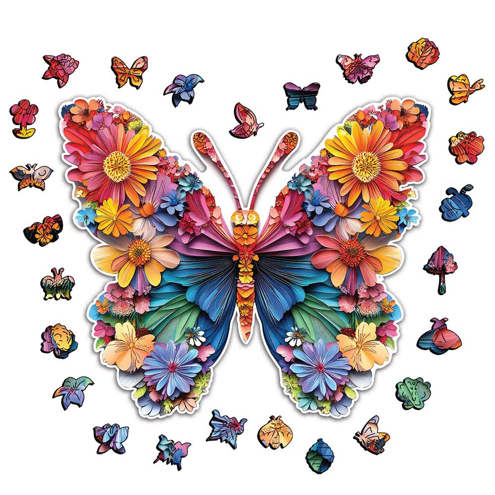 Floral Butterfly - Jigsaw Puzzle