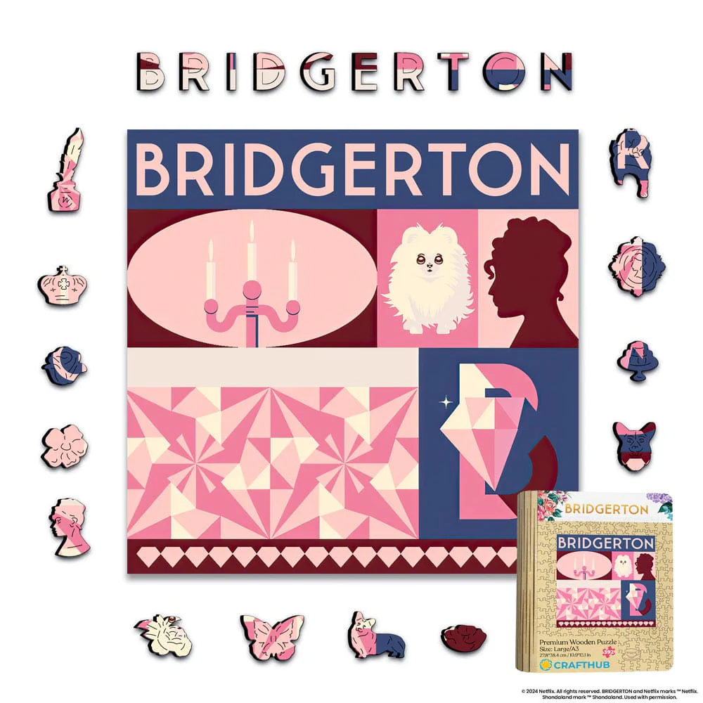 Bridgerton Motifs - Wooden Jigsaw Puzzle