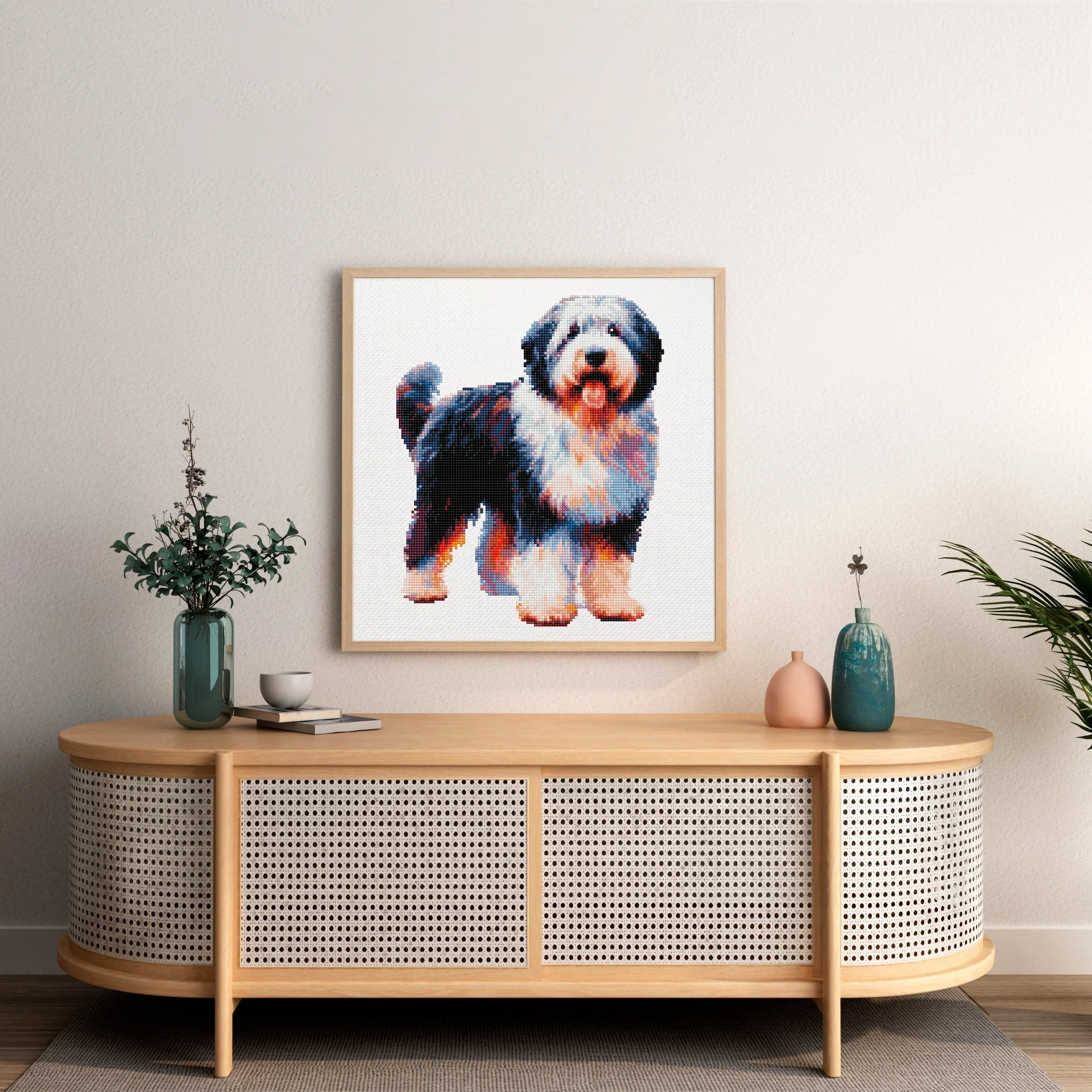 Old English Sheep Dog - Diamond Painting Kit