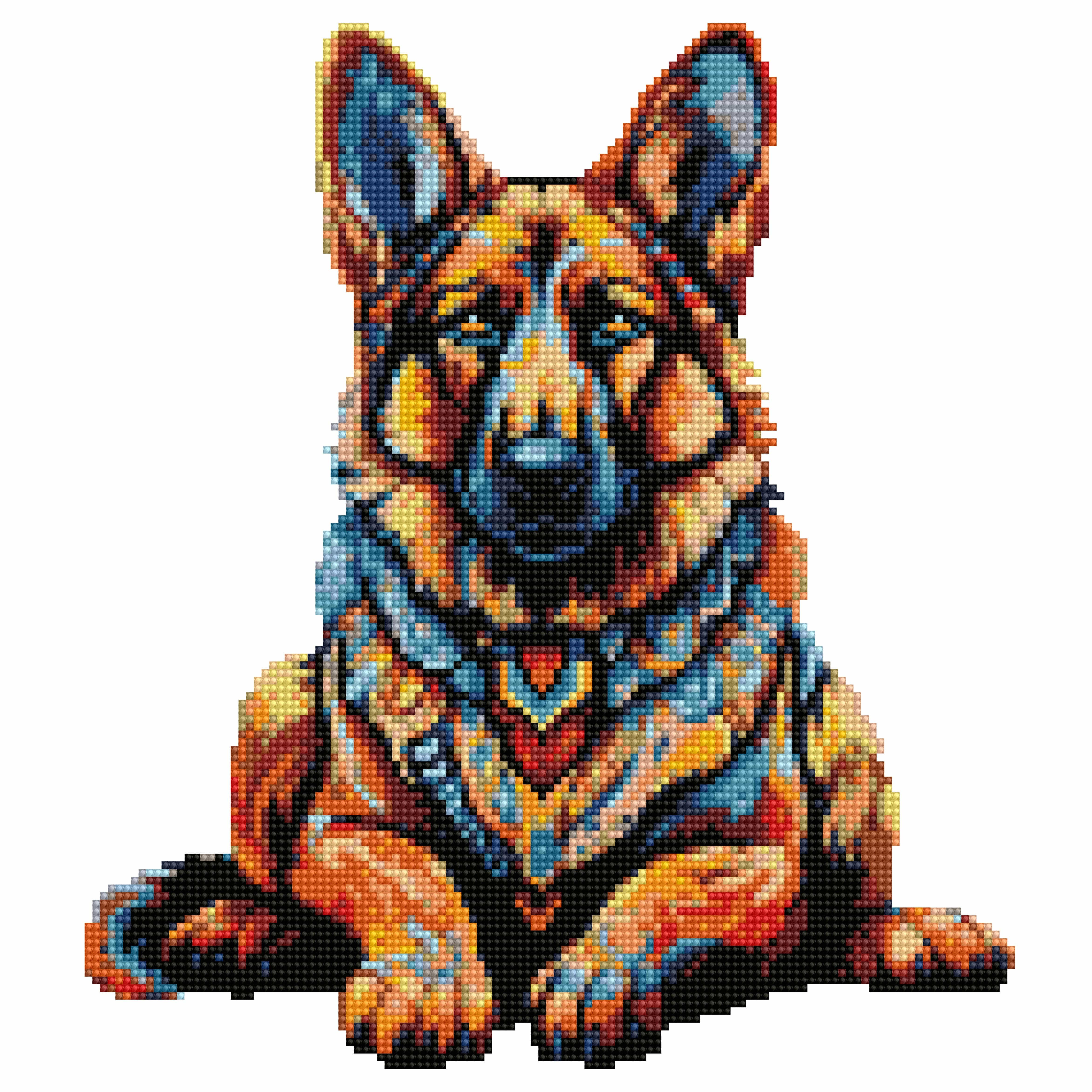 German Shepherd Dog - Diamond Painting Kit