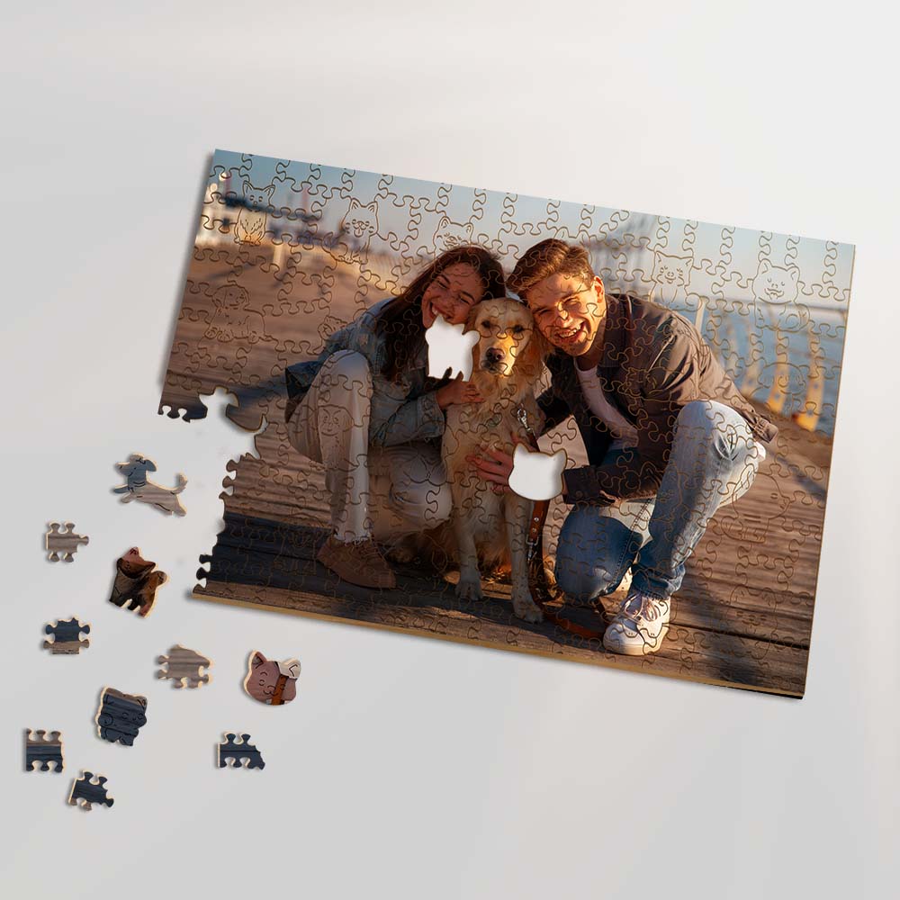 Personalized Wooden Jigsaw Puzzle – Dog Whimsies