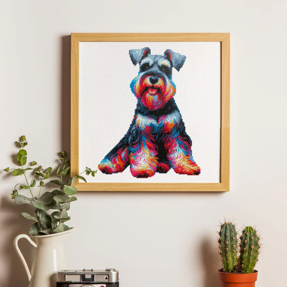 Miniature Schnauzer Dog - Diamond Painting Kit