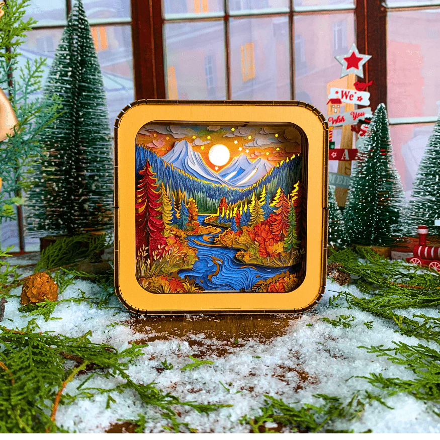 Vibrant Forest - 3D Puzzle Night Lamp