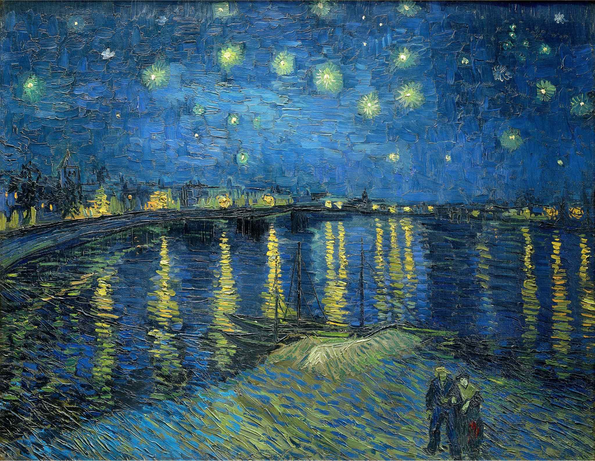 Starry Night Over The Rhône - Jigsaw Puzzle