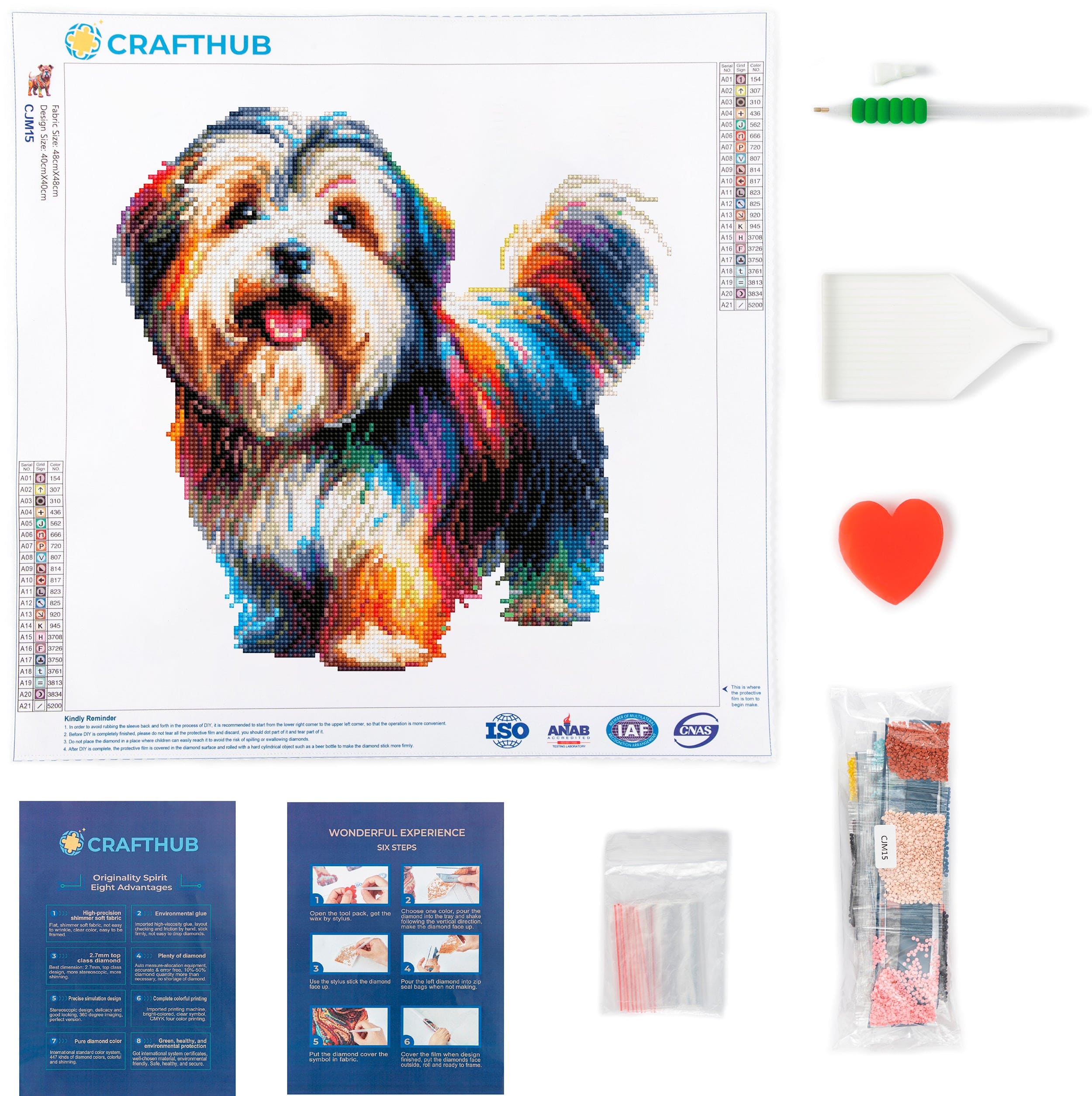 Tibetan Terrier Dog - Diamond Painting Kit