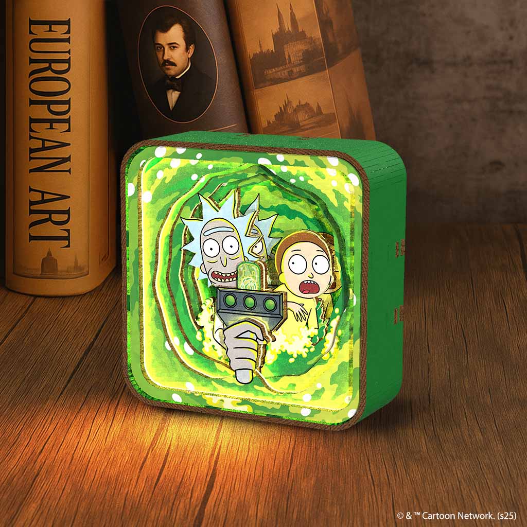 Rick and Morty Forever - 3D DIY Wooden Puzzle Night Lamp