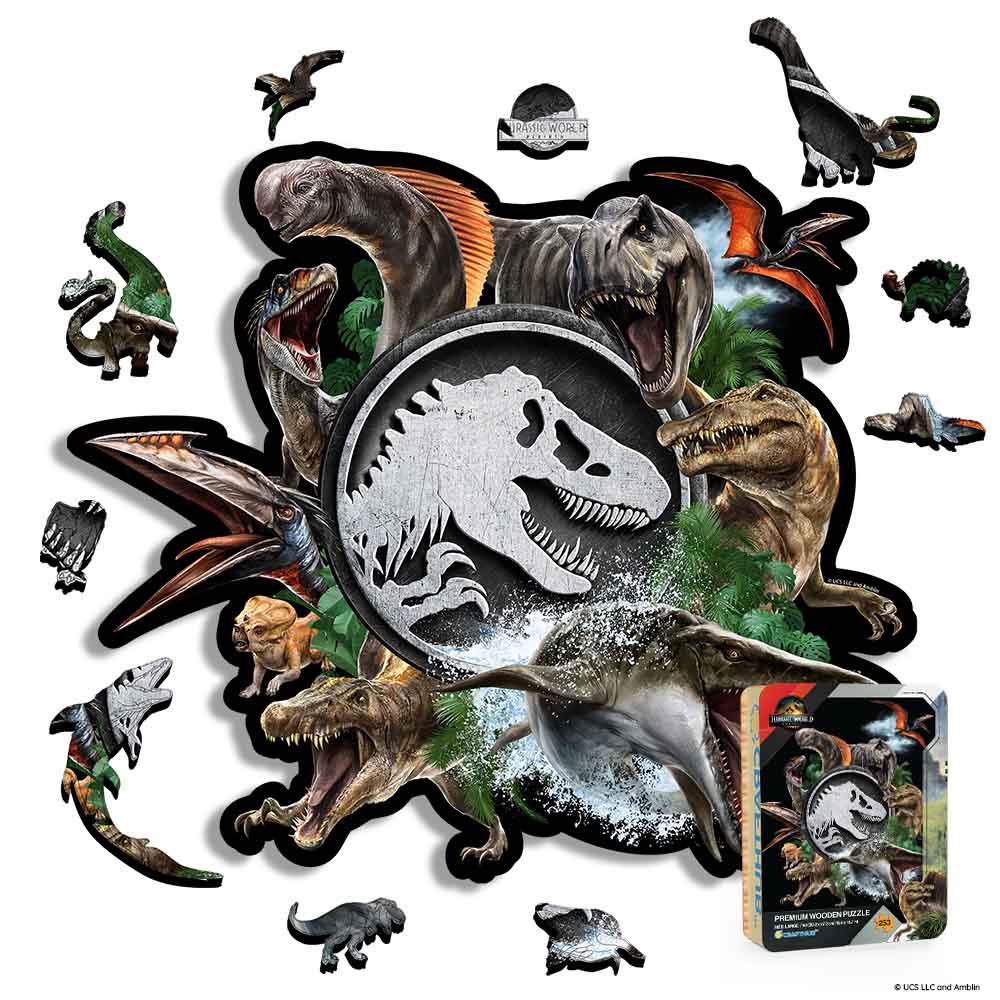Jurassic Icons - Wooden Jigsaw Puzzle