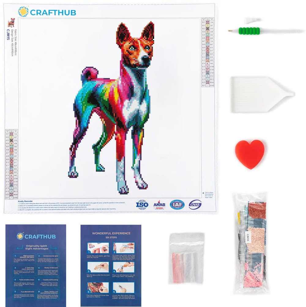 Basenji Dog - Diamond Painting Kit