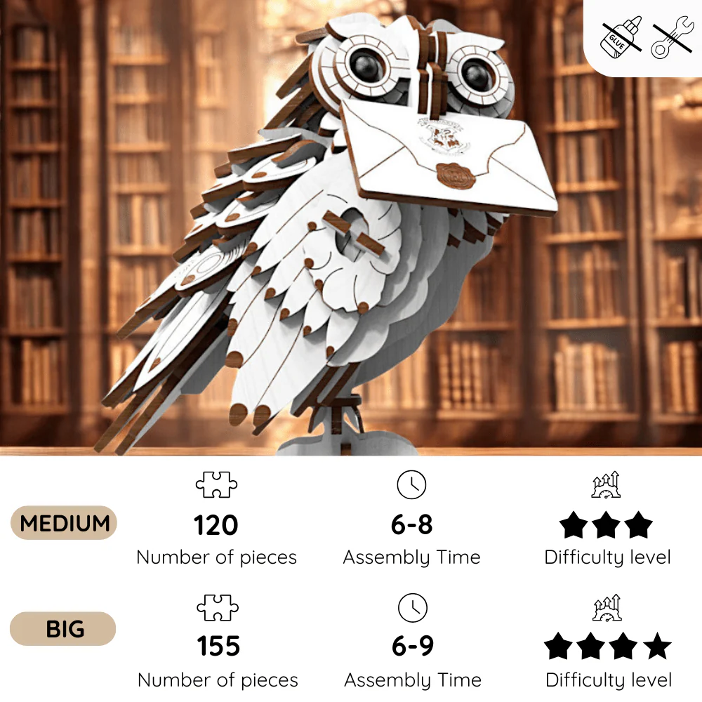 Hedwig - 3D Wooden Puzzle