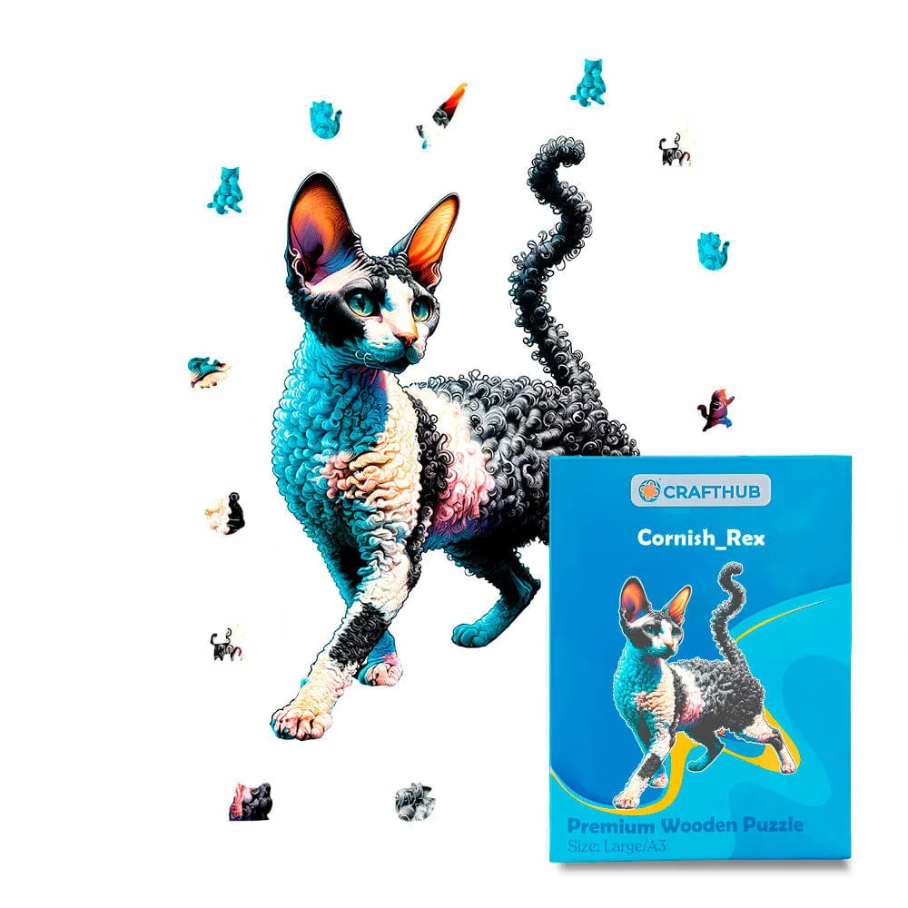 Cornish Rex Cat - Jigsaw Puzzle