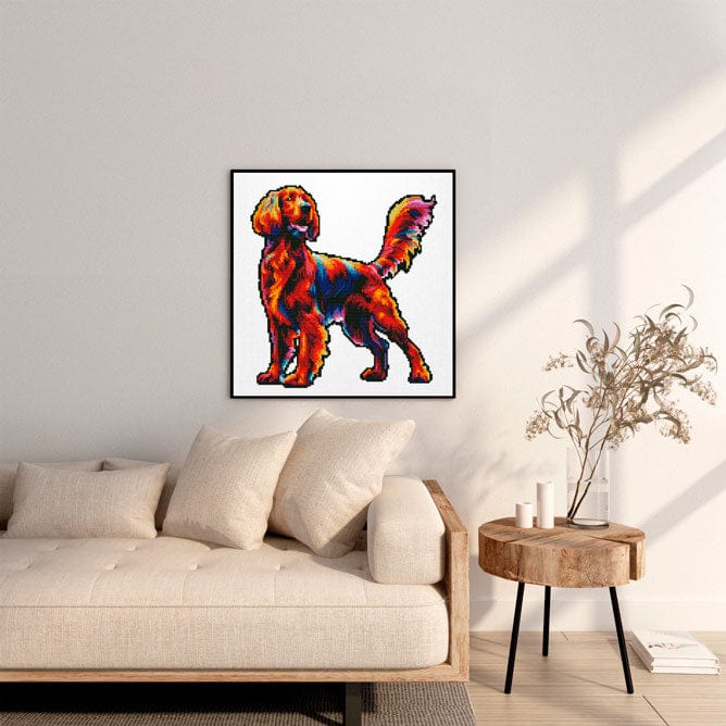 Red Setter / Irish Setter Dog - Diamond Painting Kit