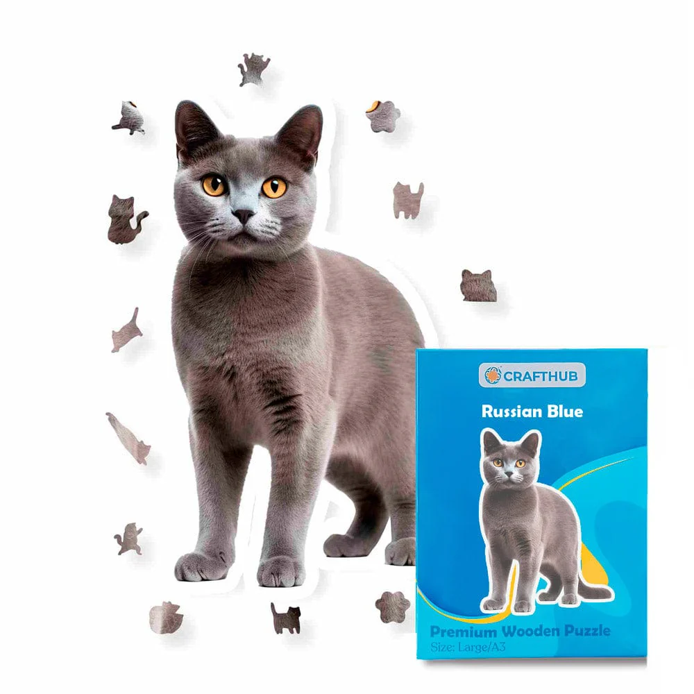 Russian Blue Cat - Jigsaw Puzzle