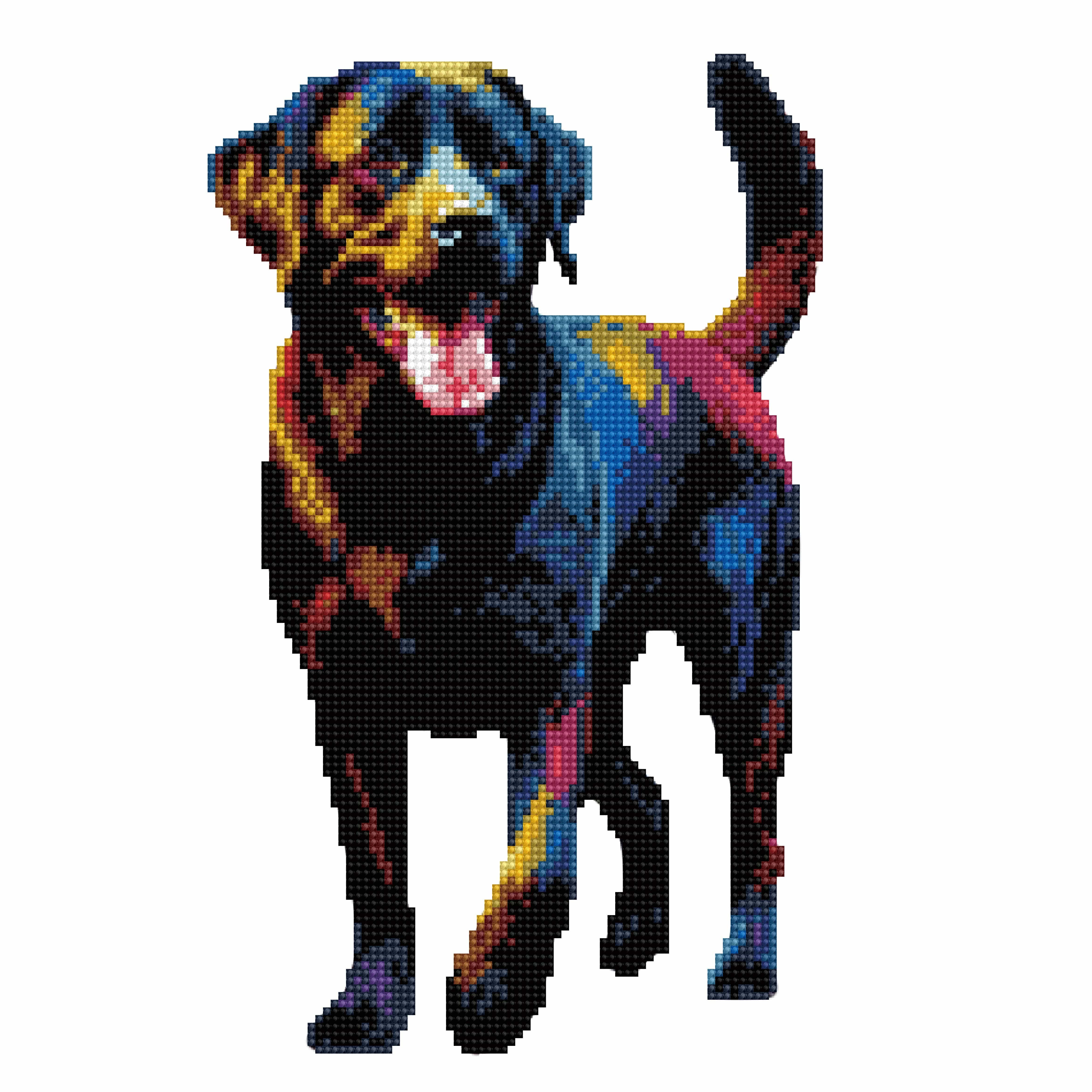 Black Labrador Dog - Diamond Painting Kit
