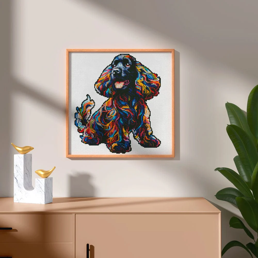Black Poodle Dog - Diamond Painting Kit