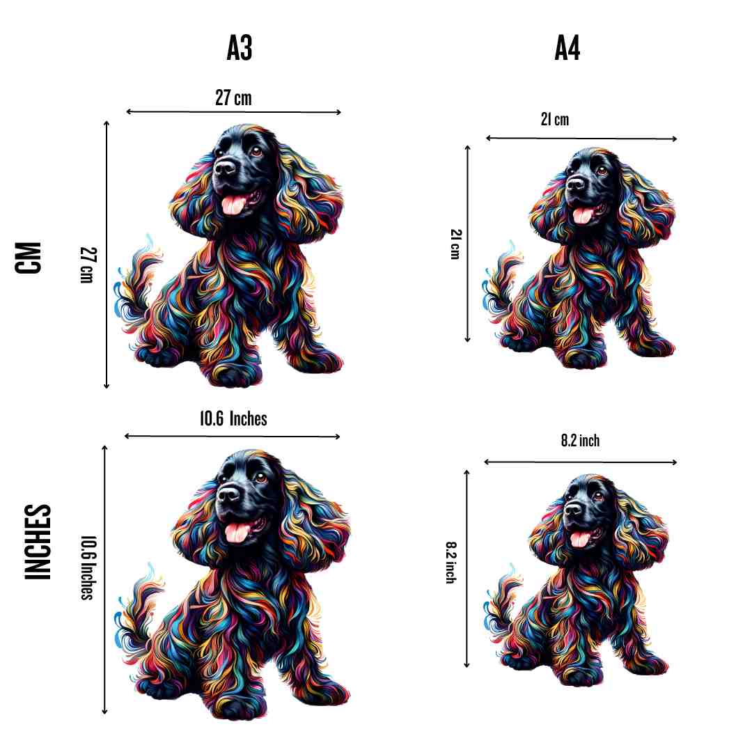 Black Cocker Spaniel Dog - Jigsaw Puzzle