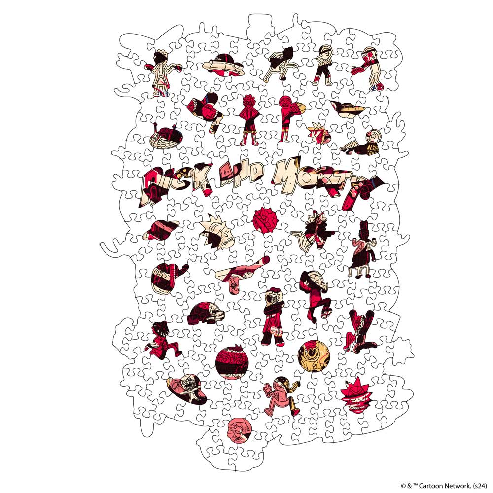 Rick and Morty Anatomy Park - Wooden Jigsaw Puzzle
