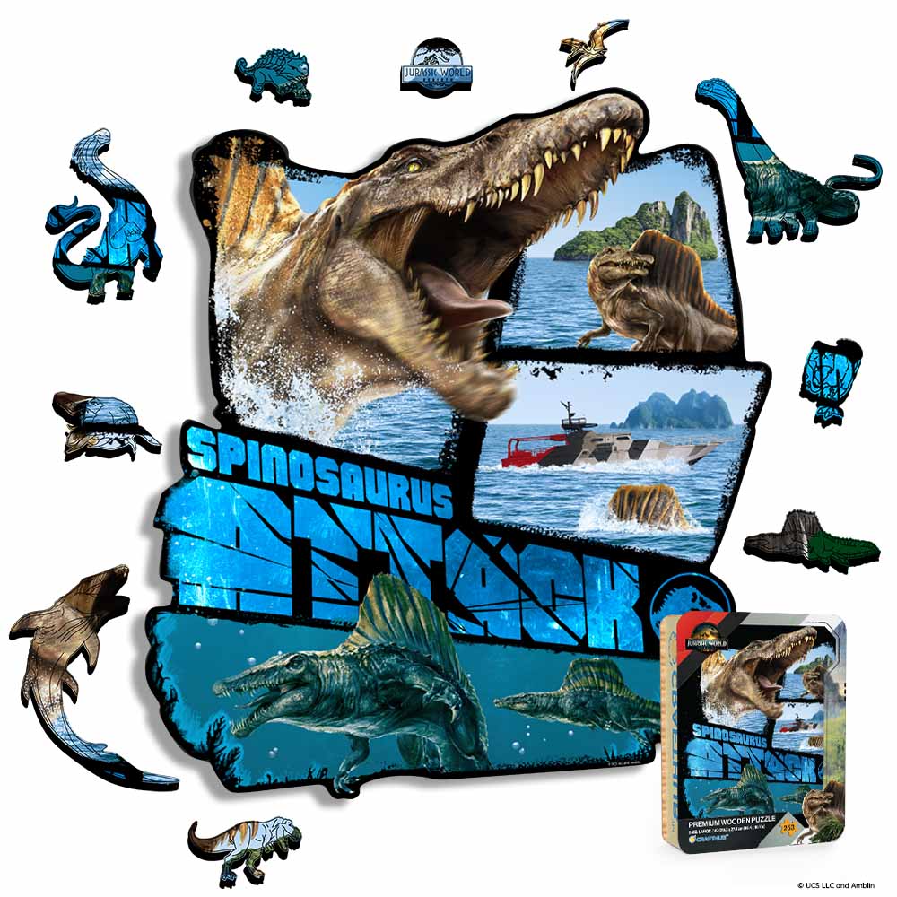 Spinosaurus Attack - Wooden Jigsaw Puzzle