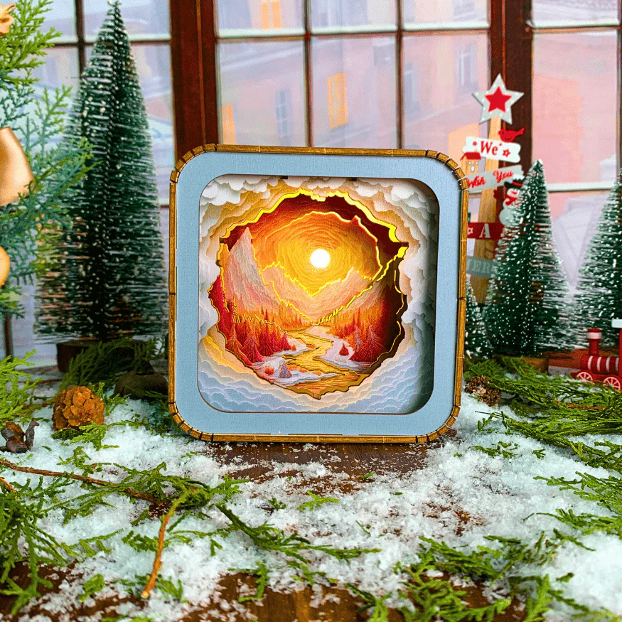 Snowy Forest - 3D Puzzle Night Lamp