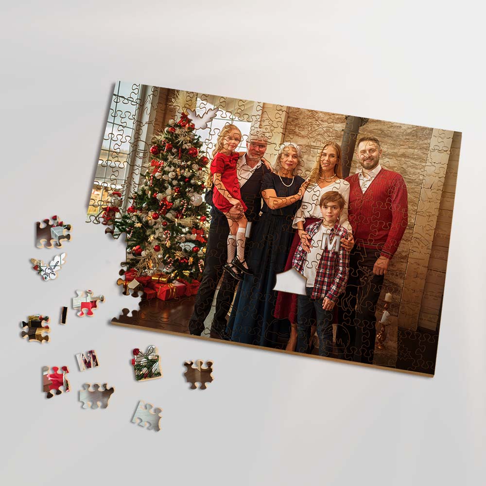 Personalized Wooden Jigsaw Puzzle – Merry Christmas