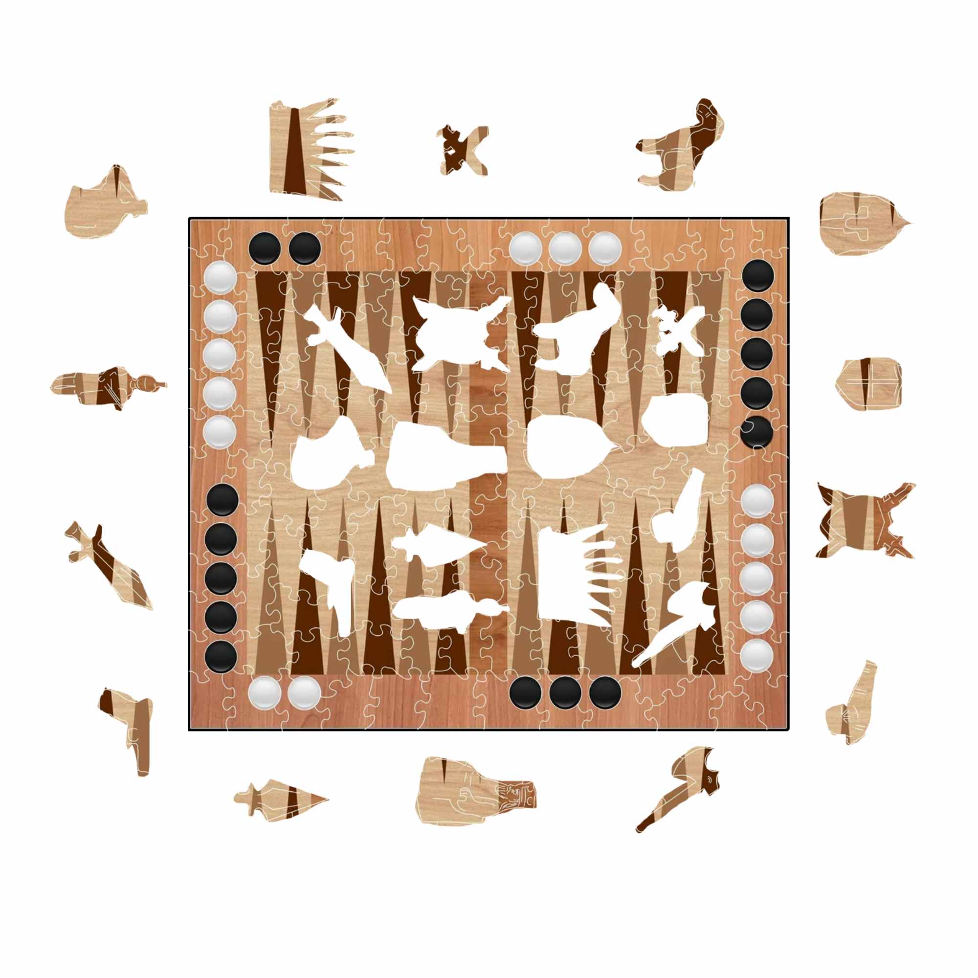 Backgammon + Dice - Jigsaw Puzzle