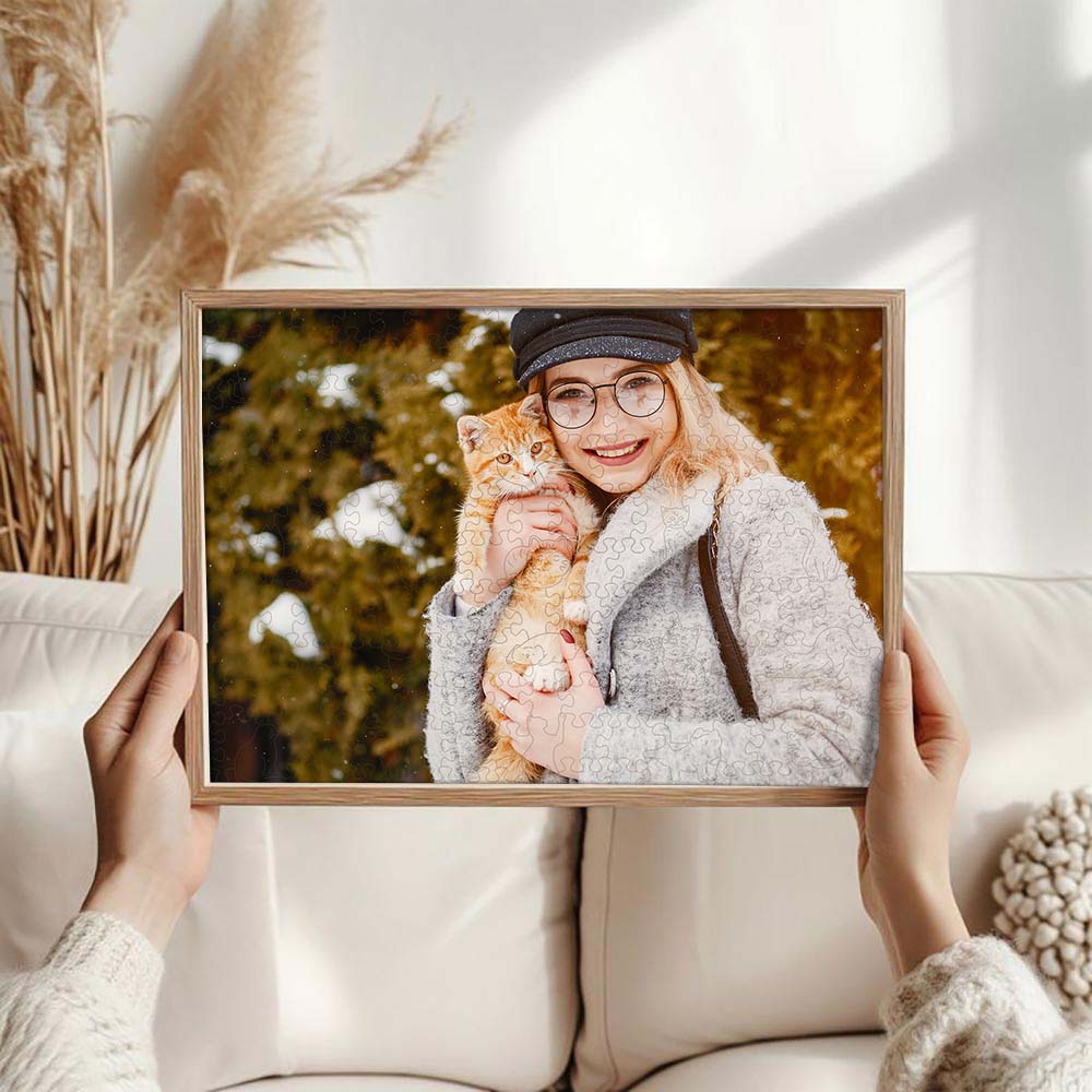 Personalized Wooden Jigsaw Puzzle – Cat Whimsies