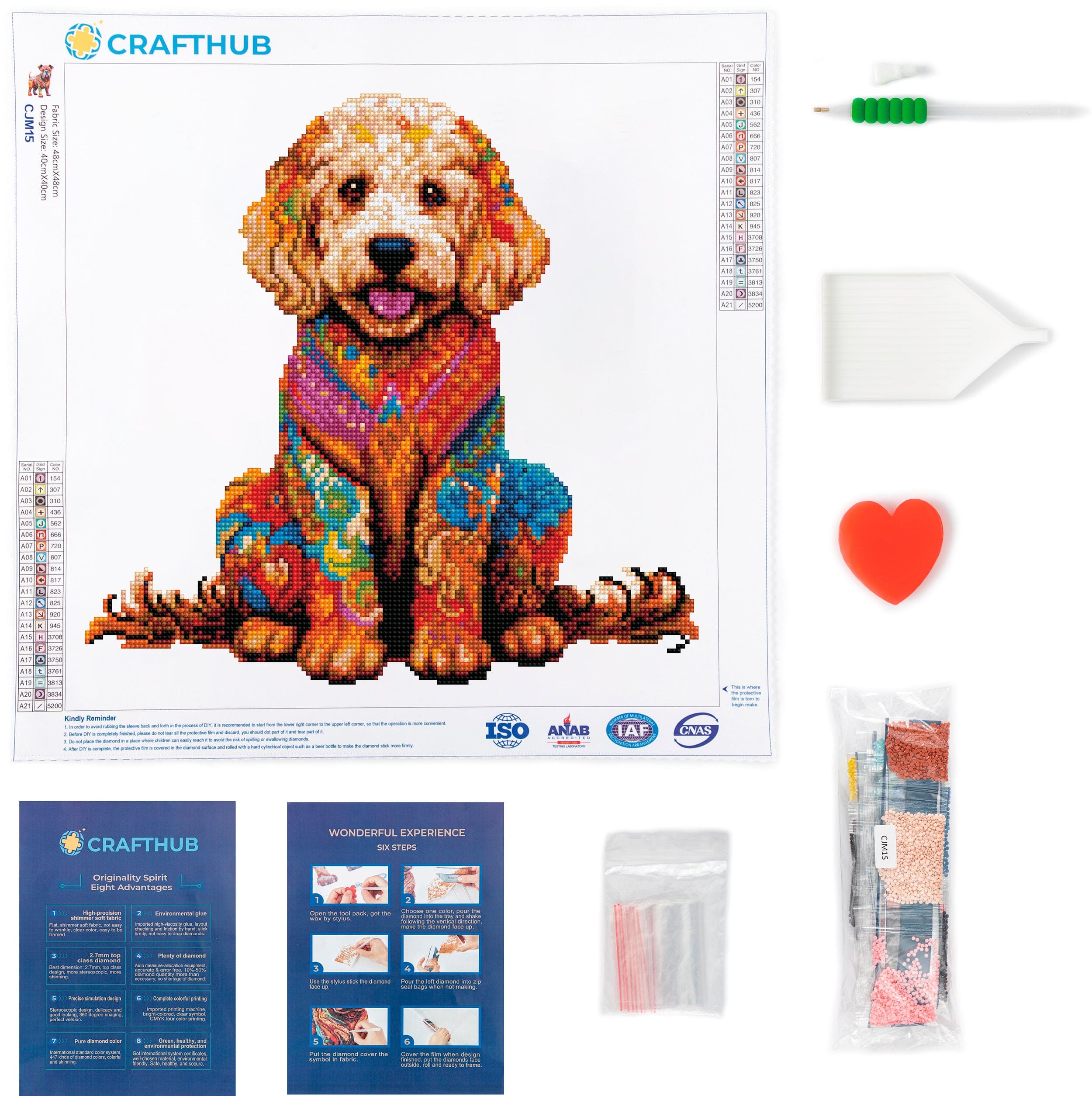 Golden Doodle Dog - Diamond Painting Kit