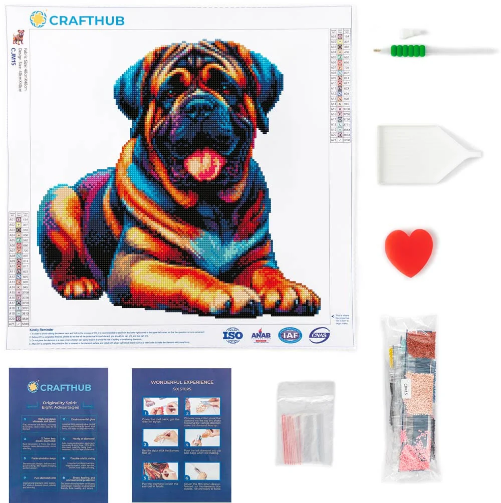 English Mastiff Dog - Diamond Painting Kit