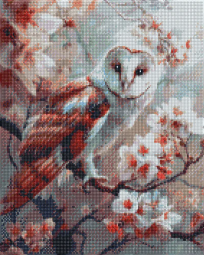 Blossom Guardian Owl - Diamond Painting Kit