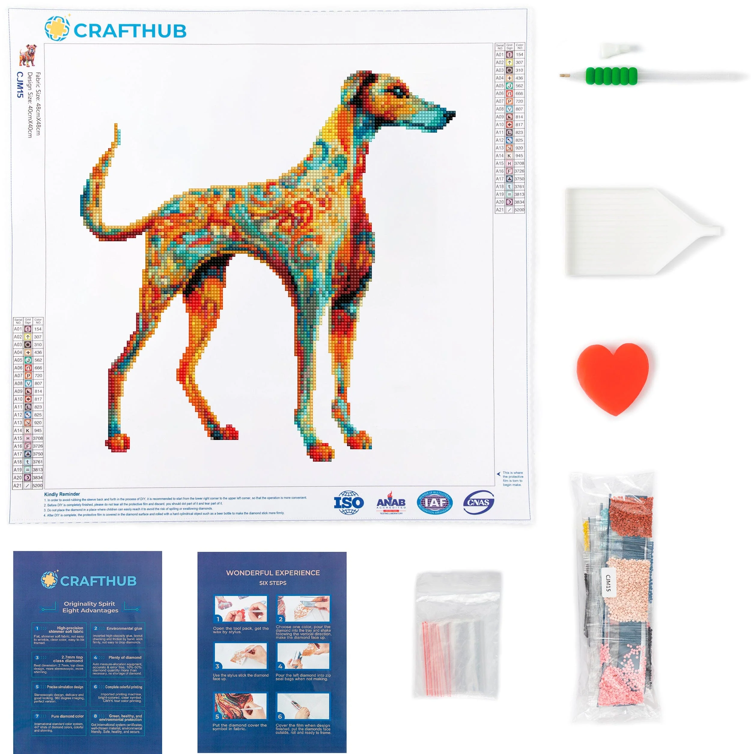 Greyhound Dog - Diamond Painting Kit