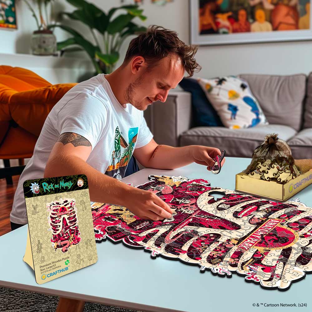 Rick and Morty Anatomy Park - Wooden Jigsaw Puzzle