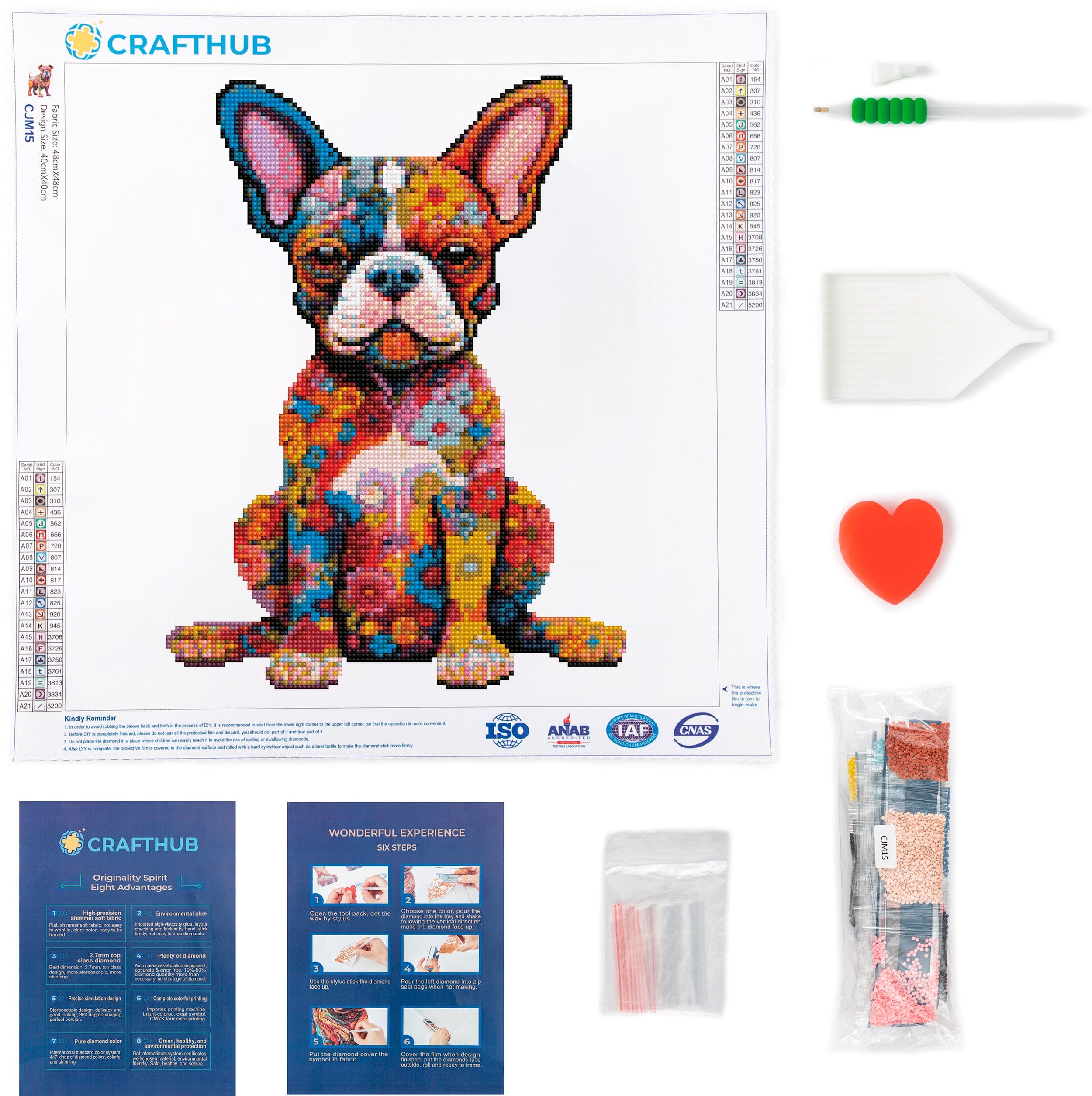 Boston Terrier Dog - Diamond Painting Kit