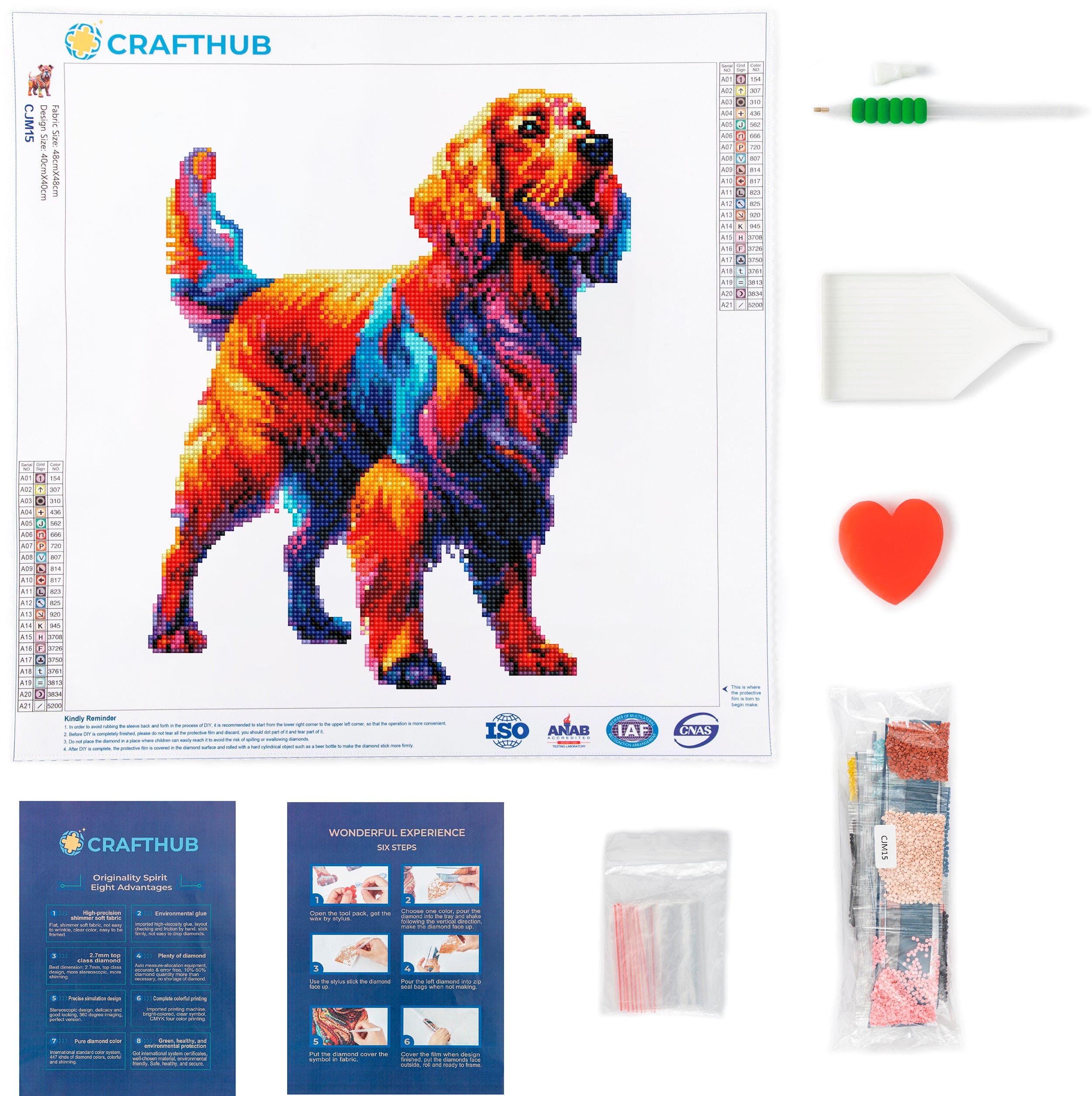 Irish Setter Dog - Diamond Painting Kit