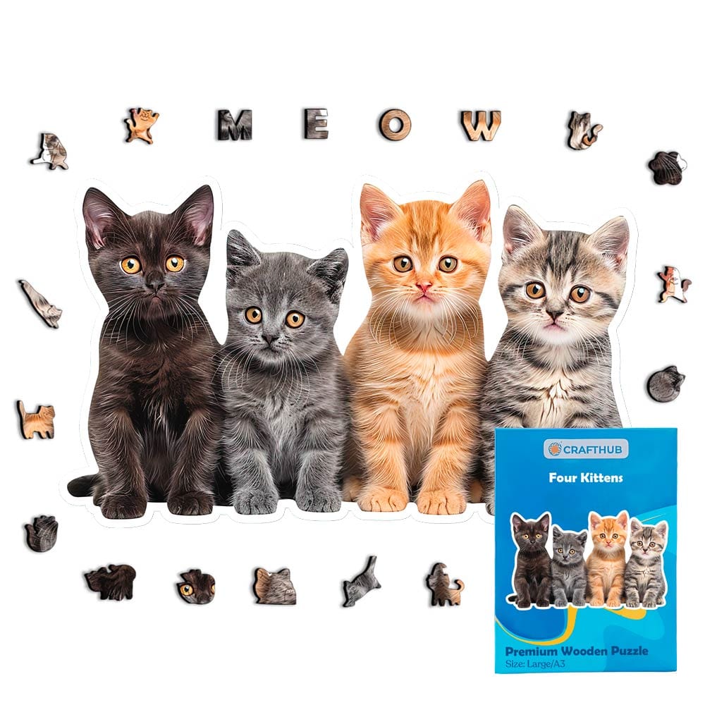 Four Kittens - Jigsaw Puzzle
