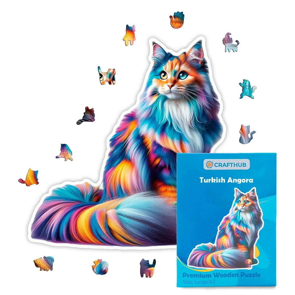 Turkish Angora Cat - Jigsaw Puzzle