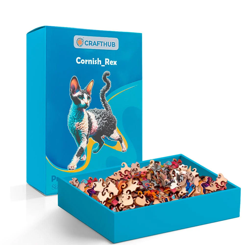Cornish Rex Cat - Jigsaw Puzzle