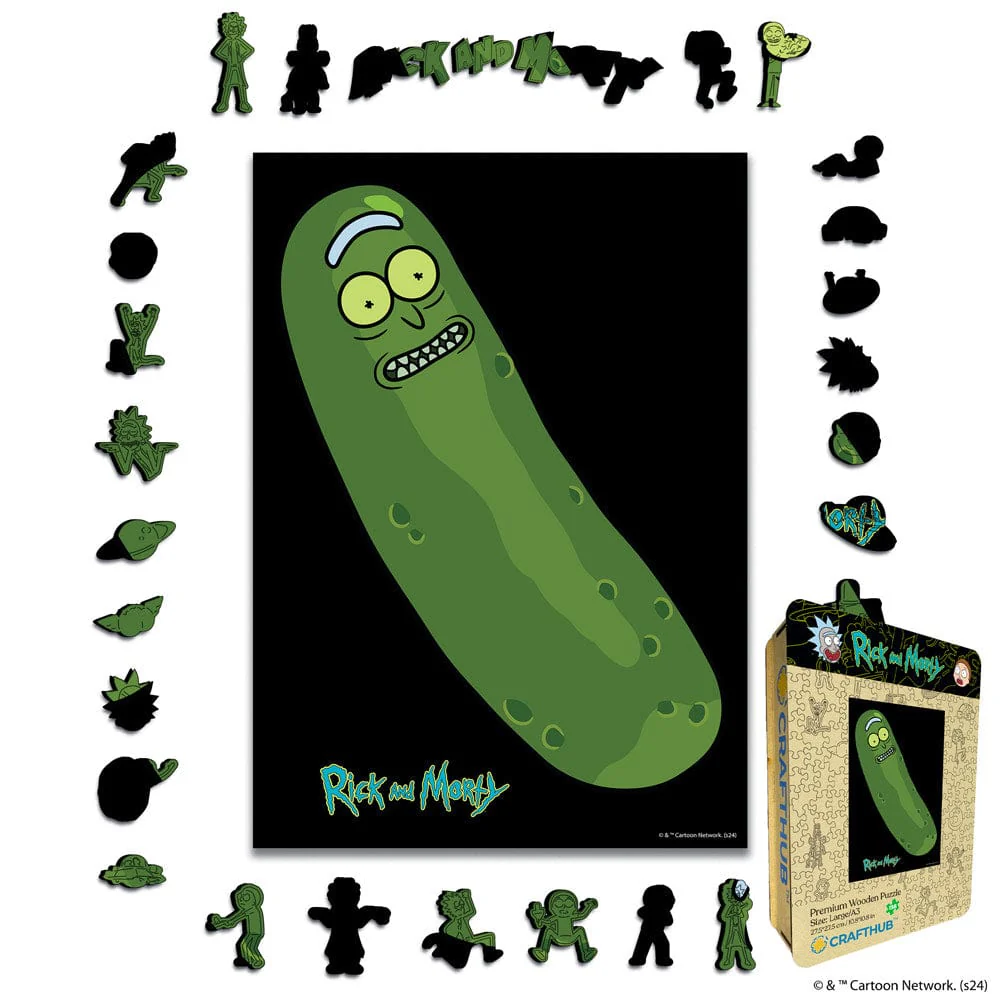 Rick and Morty Pickle Madness - Wooden Jigsaw Puzzle
