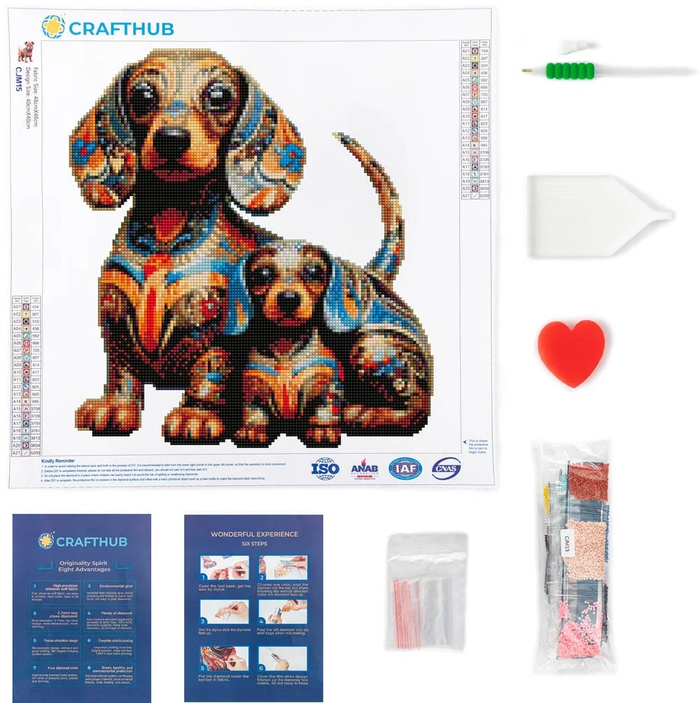Dachshund Family Dog - Diamond Painting Kit