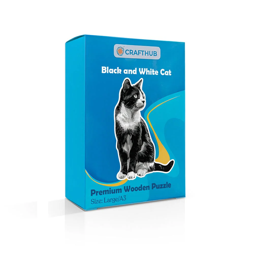 Black and White Cat - Jigsaw Puzzle