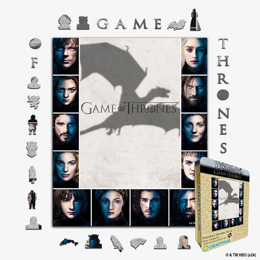 Faces of Westeros - Wooden Jigsaw Puzzle